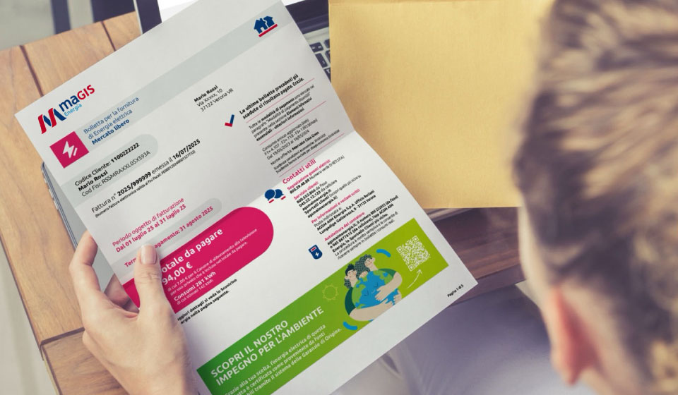 fac simile bolletta Magis Energia