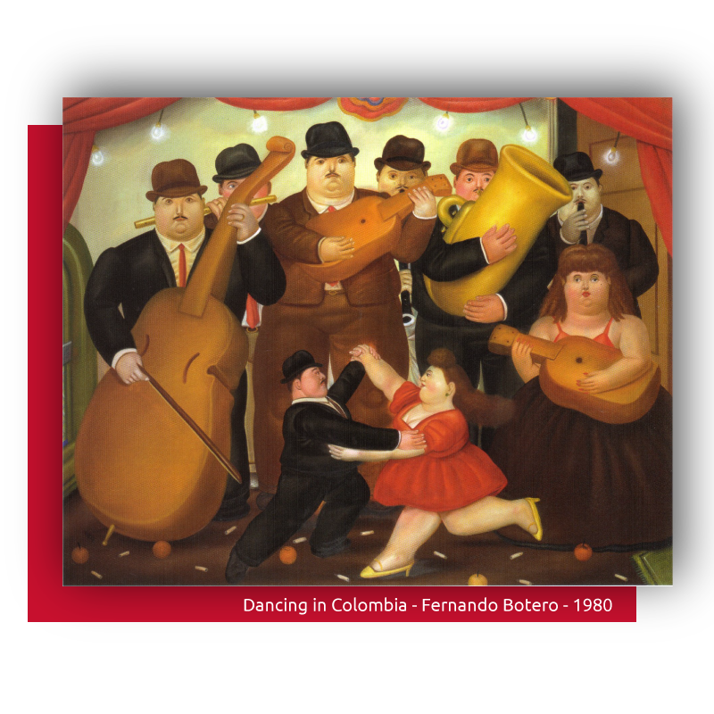 Dipinto Botero, Dancing in Colombia