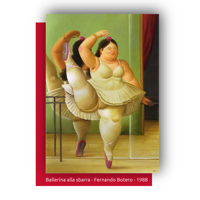 Dipinto Botero, Ballerina alla sbarra